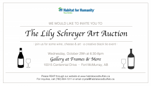 Lily Schreyer Art Auction Invite